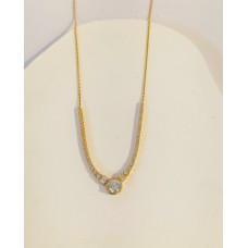 Κολιέ Σε Κίτρινο Χρυσό 14Κ - ζιργκον (N268) (μέρος σετ)